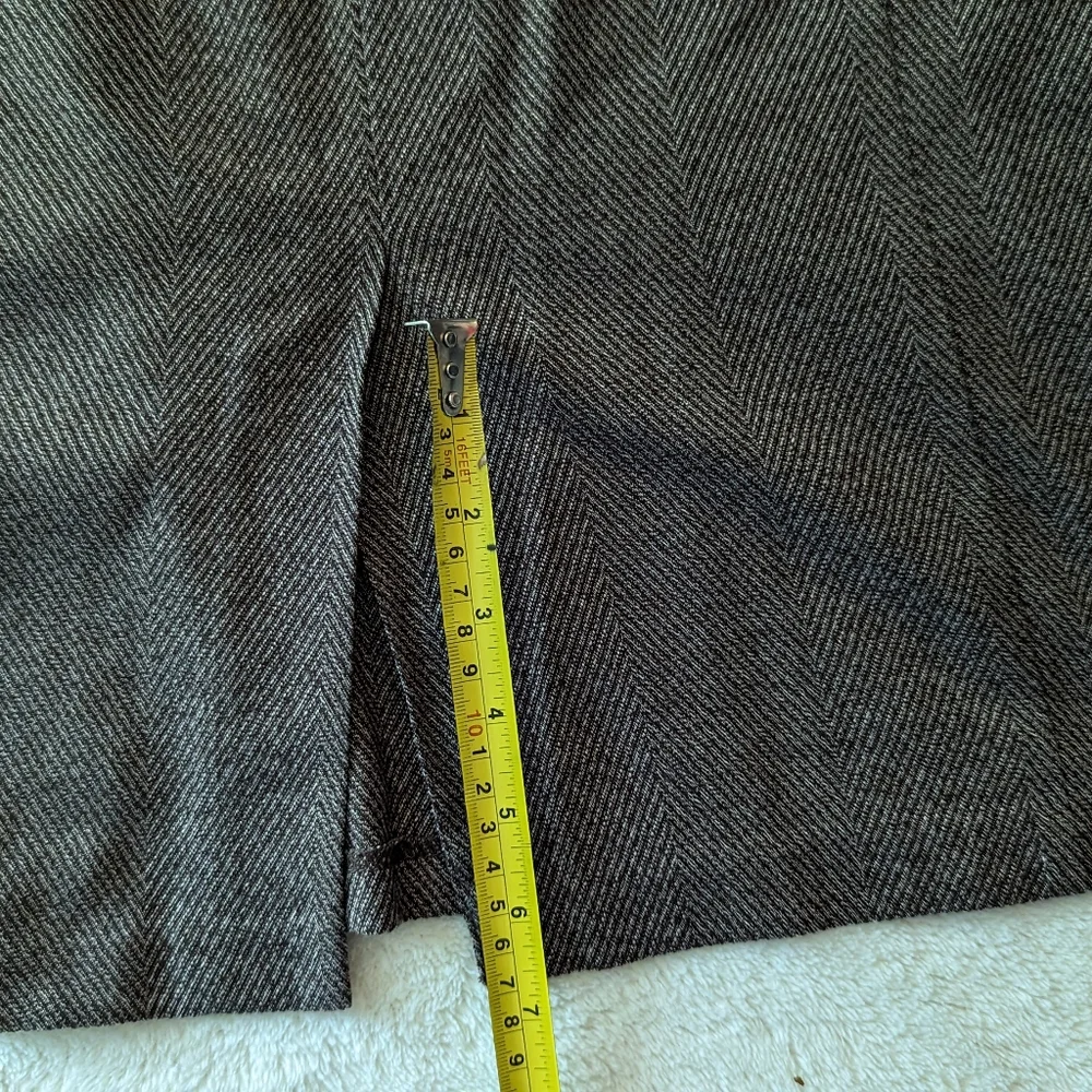 Chocolate brown tweed skirt suit jacket sz 8 skirt sz 12 - Picture 16 of 16